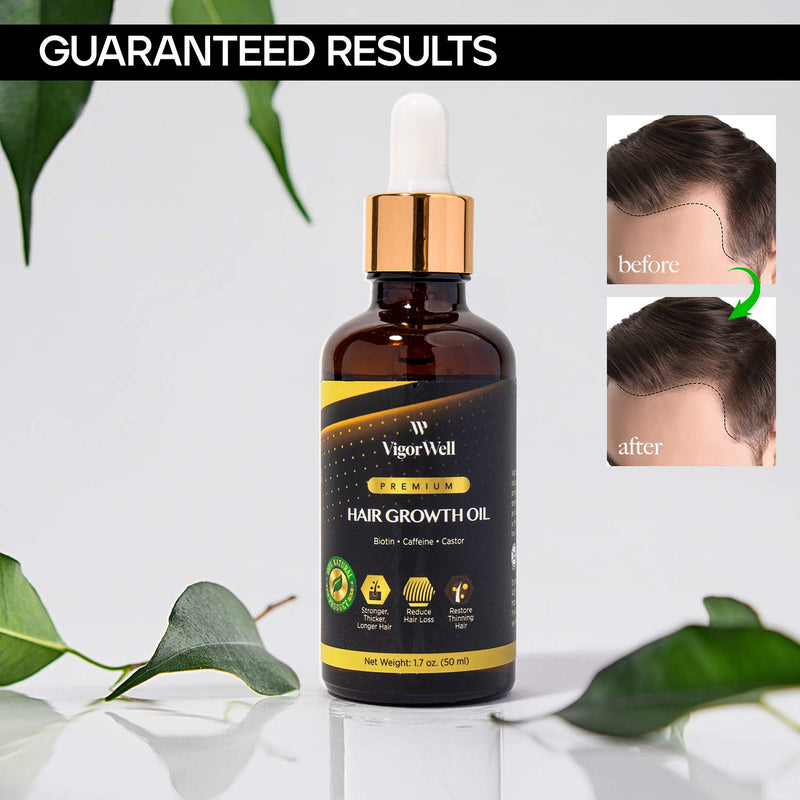 [Australia] - Hair Growth Oil Natural with Caffeine, Biotin and Castor - Hair Growth Oil for Stronger, Thicker, Longer Hair 1.7 oz 1.7 Ounce (Pack of 1) 