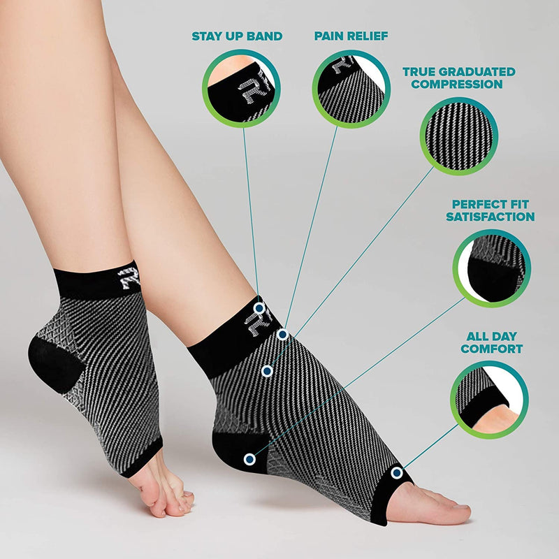 [Australia] - Plantar Fasciitis Foot Compression Sleeves for Injury Rehab & Joint Pain. Best Ankle Brace - Instant Relief & Support for Achilles Tendonitis, Fallen Arch, Heel Spurs, Swelling & Fatigue (Beige, MED) Medium Beige 