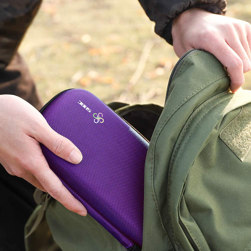 [Australia] - SHBC Insulin Cooler Travel Case for Diabetic Organize Medication Insulated Cooling Bag with 2 Ice Packs Purple 