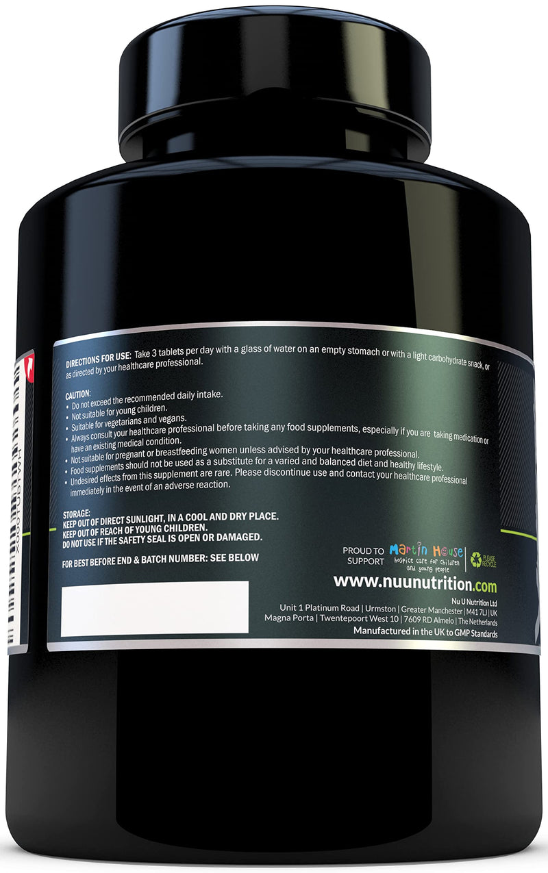 [Australia] - BCAA Tablet 1000mg, 425 Tablets, 3000mg Daily Serving, 141 Day Supply, 2:1:1 BCAAs Branch Chain Amino Acids + B6 