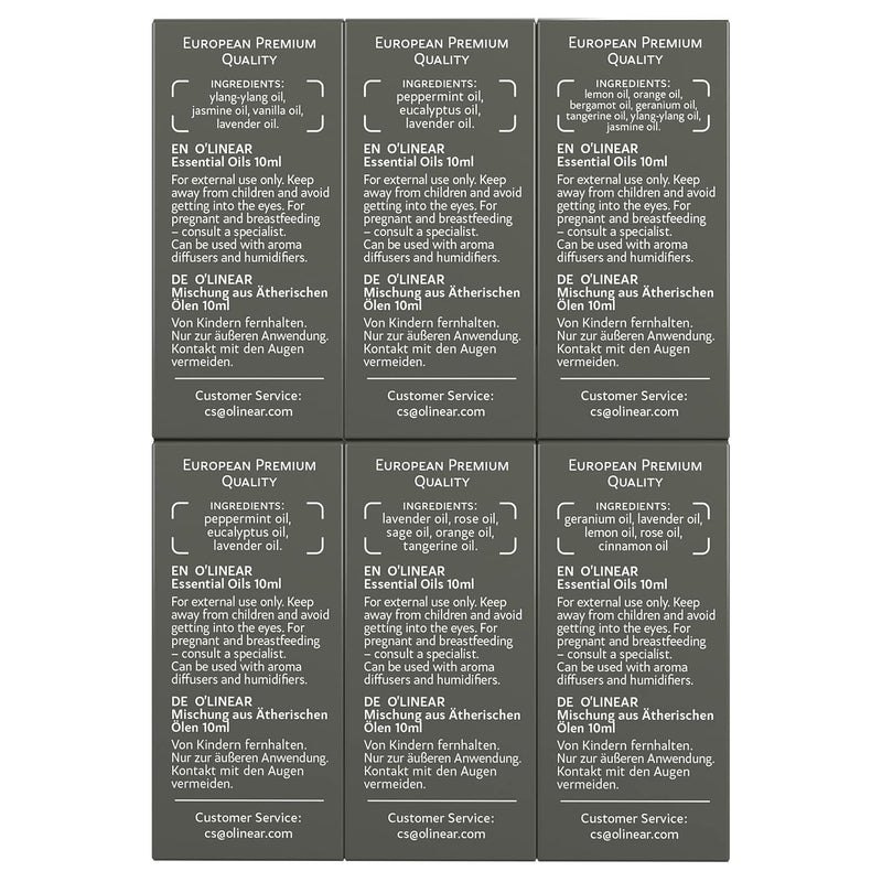 [Australia] - Top 6 Blends Essential Oils Set - Aromatherapy Diffuser Blends Oils for Sleep, Mood, Breathe, Muscle Relief, Temptation, Feel Good, Anxiety Relief 