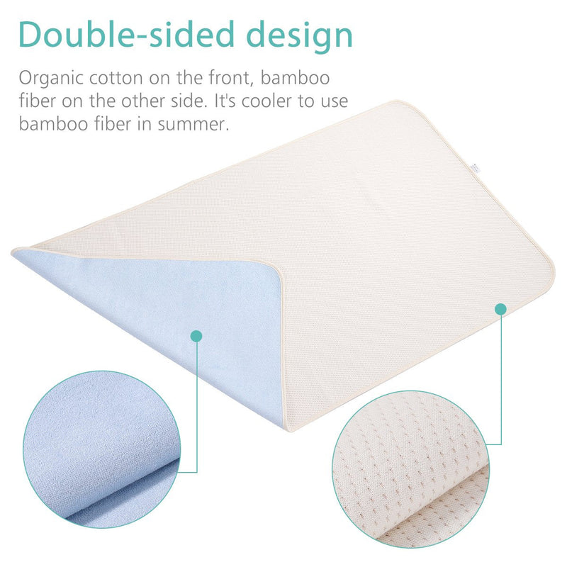 [Australia] - Healifty Reusable Incontinence Underpads - Washable Waterproof Mattress Pad Bed Furniture Protector for Adult, Pet, Menstrual, Pregnant Woman（120x70 cm） 