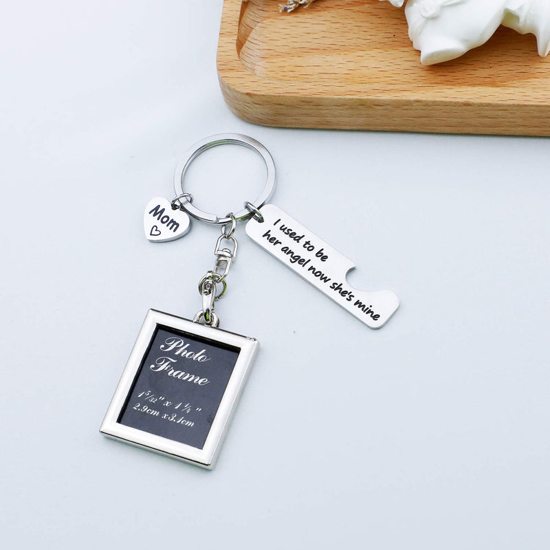 [Australia] - Memorial Keychain Memorial Dad Keychain Memorial Gifts Dad I Can't See You But I Know You are by My Side in Memory of Dad in Memory of Loved One Mom Sympathy Gift PF-Mom used to be 