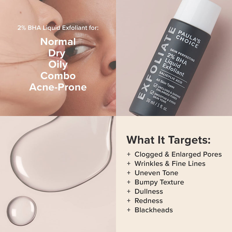 [Australia] - Paula's Choice Skin Perfecting 2% BHA Salicylic Acid Liquid Exfoliant - Face Exfoliating Peel Fights Blackheads, Breakouts & Enlarged Pores - Combination, Oily & Acne Prone Skin - 30 ml 