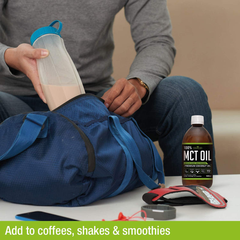 [Australia] - Natures Aid 100 Percent MCT Oil, Premium Coconut Oil, Sustainably Sourced, Add to Coffees or Shakes, Vegan, 500 ml 