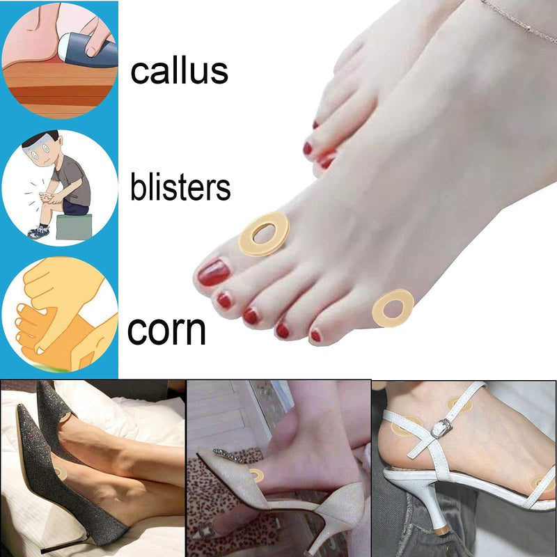 [Australia] - Reppkyh Foam Callus Cushions 150 Pieces, Soft Foam Callus Cushions Toe Pads Provides Cushioning Protection Corn Cushions White sleeves 