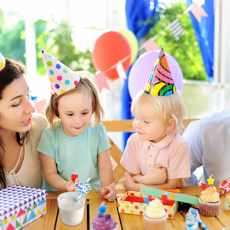 [Australia] - Baby Shower Straws, 12 x Blue Baby Shower Drinking Paper Straw, Biodegradable and Recyclable Paper Straws | Baby Shower Decorations Accessories 