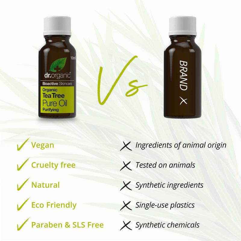 [Australia] - Dr Organic, Organic Tea Tree Pure Oil , Natural , Vegan , Cruelty Free , Paraben & SLS Free , 10ml 