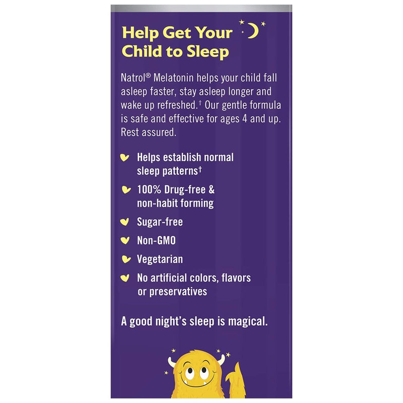 [Australia] - Natrol Kids Melatonin Fast Dissolve Tablets, Helps You Fall Asleep Faster, Stay Asleep Longer, Easy to Take, Dissolves in Mouth, for Ages 4 and Up, Strawberry Flavor, 1mg, 40 Count Fast Dissolve Tablet 