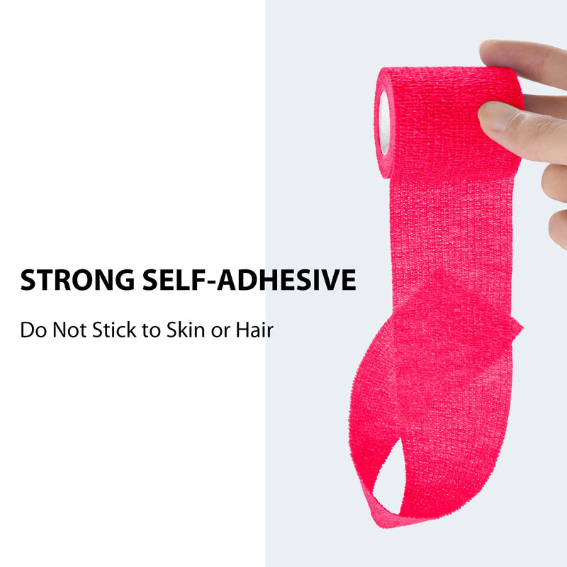 [Australia] - FriCARE Nonwoven Self-Adhesive Bandage, Self-Adherent Cohesive First Aid Medical Wrap, Elastic Athletic/Vet Tape for Wrist 2 Inches Wide 2 Inch x 5 Yards Pink 