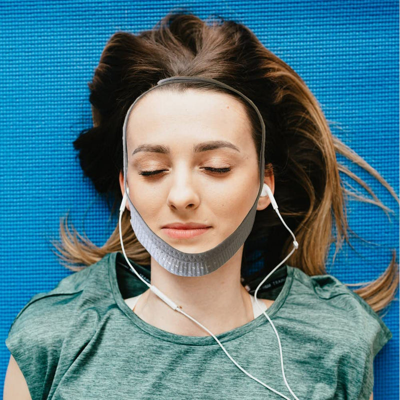 [Australia] - Yootar Anti Snoring Chin Strap for Cpap Users, Comfortable Mesh Breathable My Stop Solution Devices Snore Stopper Strips Mask Belt Jaw Sleep Aid Men Women (Grey) 