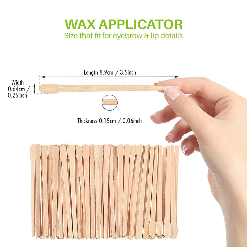 [Australia] - Mibly Wooden Wax Sticks - Eyebrow, Lip, Nose Small Waxing Applicator Sticks for Hair Removal and Smooth Skin - Spa and Home Usage (Pack of 200) Pack of 200 