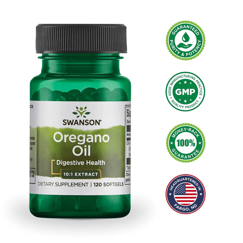 [Australia] - Swanson Oregano Oil 10:1 Extract 150 Milligrams 120 Sgels 120 Count (Pack of 1) 