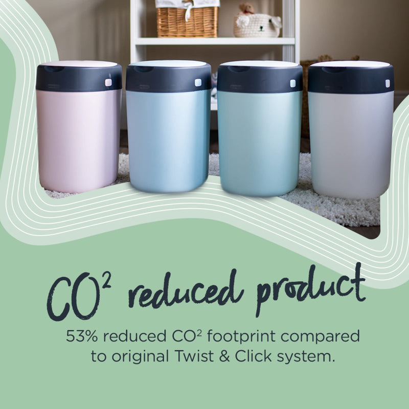 [Australia] - Tommee Tippee Twist and Click Advanced Nappy Bin Refill Cassettes, Sustainably Sourced Antibacterial GREENFILM, Pack of 3 (Packaging May Vary) 3 Count (Pack of 1) 