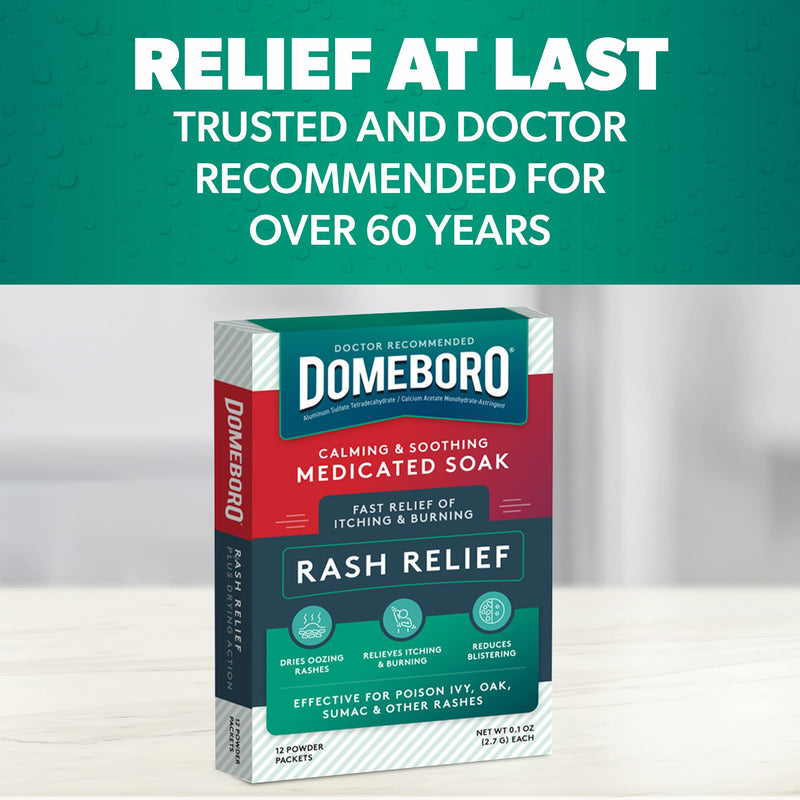 [Australia] - Domeboro Medicated Soak Rash Relief (Burow’s Solution), 12 Count (Pack of 1) - Packaging May Vary 12 Count (Pack of 1) 