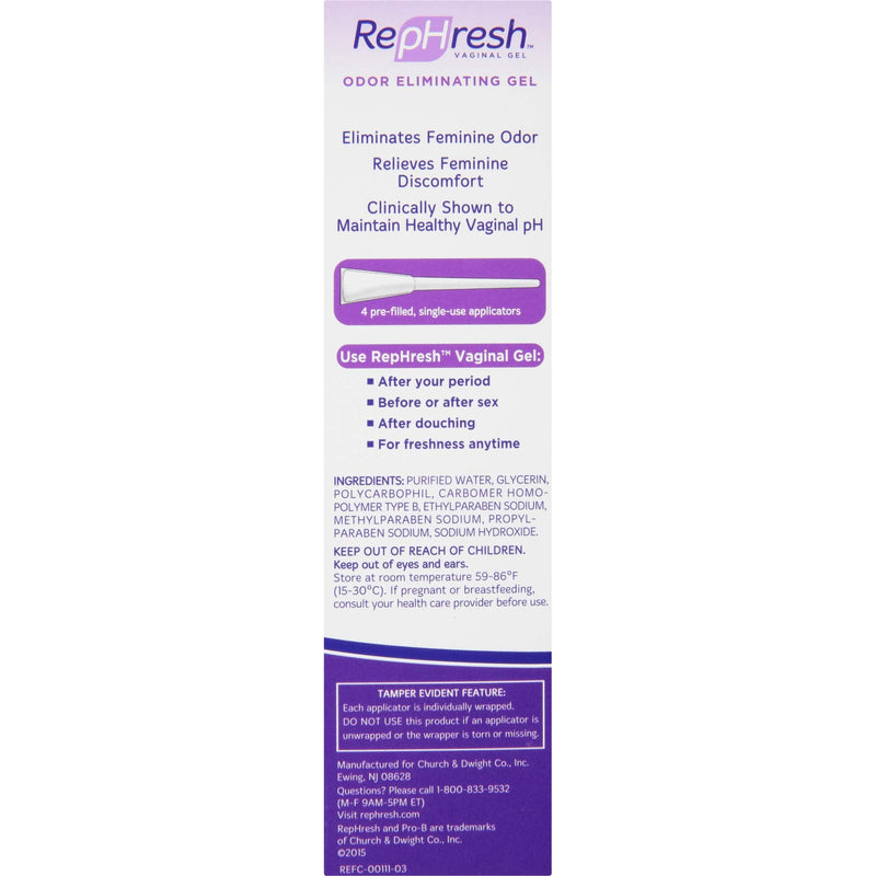 [Australia] - RepHresh Vaginal Gel 0.07oz with 4 Pre-filled Applicators 