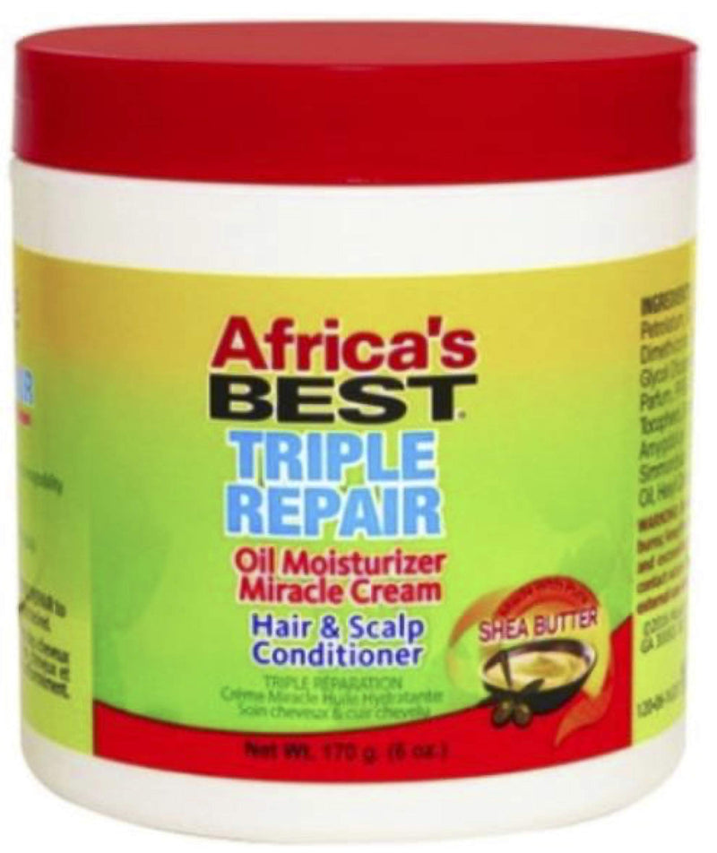 [Australia] - Africa's Best Super-Gro Hair & Scalp Conditioner, Triple Repair Oil Moisturizing Cream and Cantu Leave-In Conditioning Repair Cream (Set of 3) 