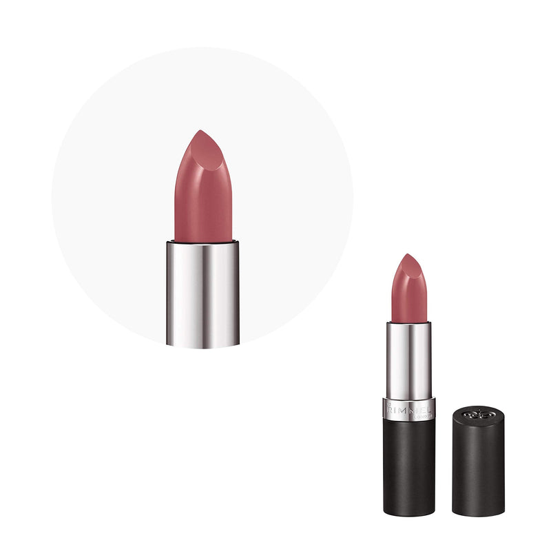 [Australia] - Rimmel London Lasting Finish Lipstick, Moisturising Formula with Luscious Touch and Black Diamond Pigment Complex, 008 Dusty Rose (Pink), 4 g Dusty Rose (Pink) 