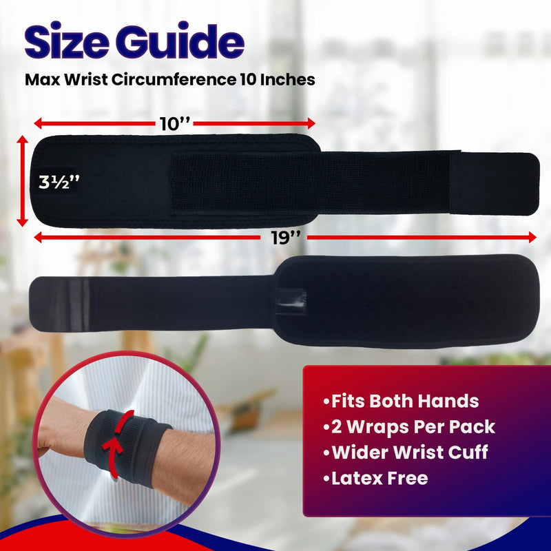 [Australia] - Wrist Wraps for Wrist Tendonitis - Wrist Support for Carpal Tunnel Pain Relief. Ganglion Cyst Wrist Brace or Carpal Tunnel Wrist Splint - 2 Wrist Wraps for Weightlifting Women Men Left & Right Hands Fits Most 