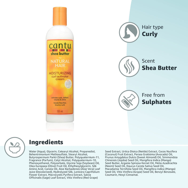 [Australia] - Cantu Shea Butter Curl Activator Cream, (Packaging May Vary), 355 ml (Pack of 1) 355 ml (Pack of 1) 
