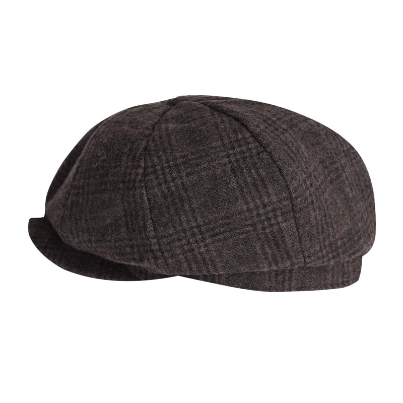 [Australia] - Men's Classic Leisure Ivy Caps Flat Caps Winter Windproof Baker Newsboy Caps Coffee 