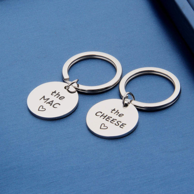 [Australia] - His And Hers Jewelry The Mac The Cheese Keychain Gift For Couples Anniversary Jewelry Wedding Gift Mac Cheese Keychain 
