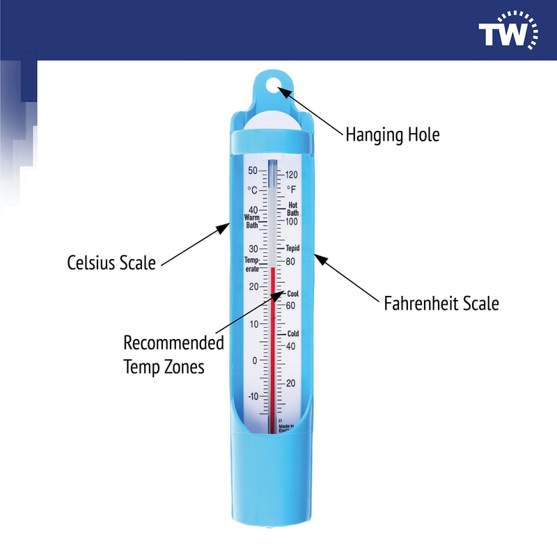 [Australia] - Bath Thermometer 230 mm - Scoop Sampling Water Temperature Thermometer for Baby, Elderly, Kids - Easy to use Water Thermometer to Monitor Bathing Temperature 