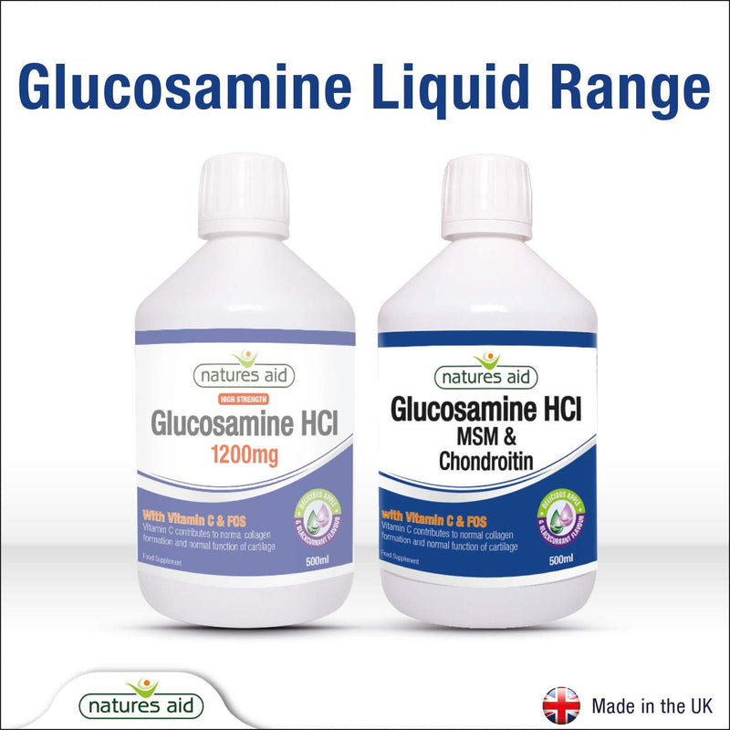 [Australia] - Natures Aid Glucosamine, MSM and Chondroitin Liquid, with Vitamin C, Apple and Blackcurrant Flavour, 500 ml 