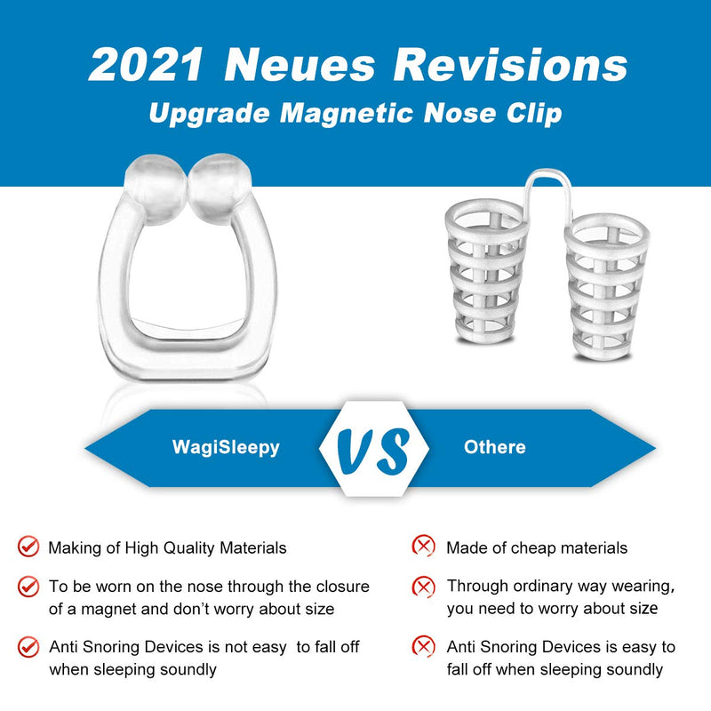 [Australia] - 2022 Upgrade Stop Snoring Nose DeviceSnore Stopper, 4 Packs Silicone Magnetic Anti Snore Clips, Effective Snoring SolutionNasal DilatorProfessional Sleep Aid Relieve Snore for Men Women 