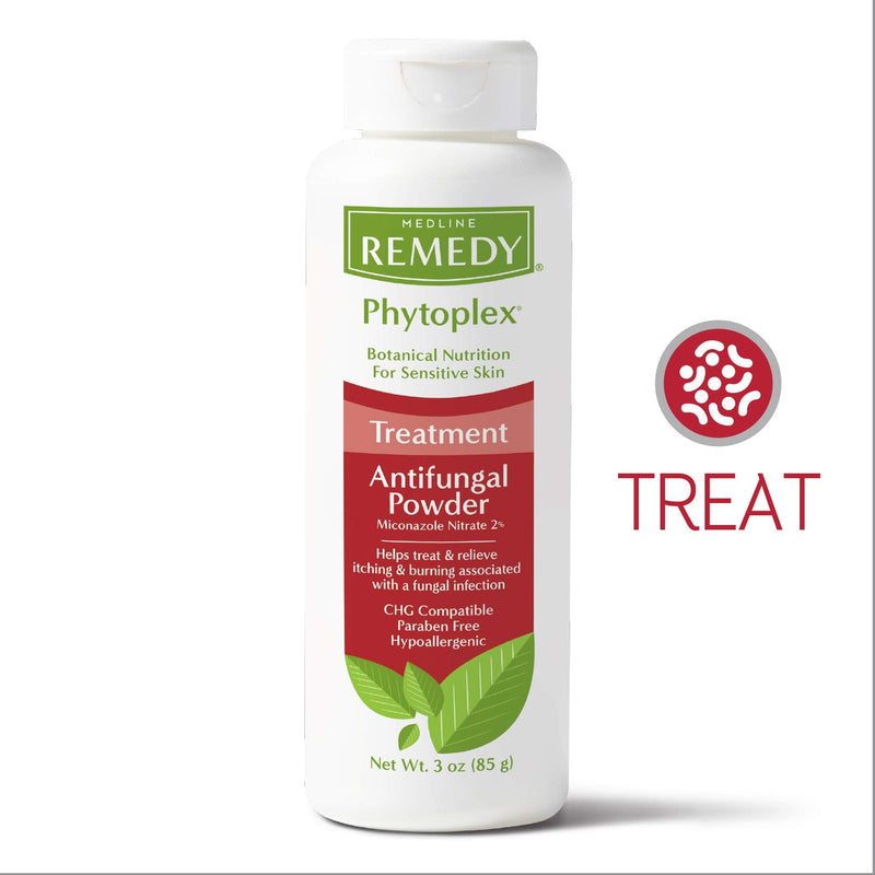 [Australia] - Medline Remedy Phytoplex Antifungal Powder with 2% Miconazole Nitrate for Common Fungal Infections incuding Athlete’s Foot, Talc Free, 3 oz 