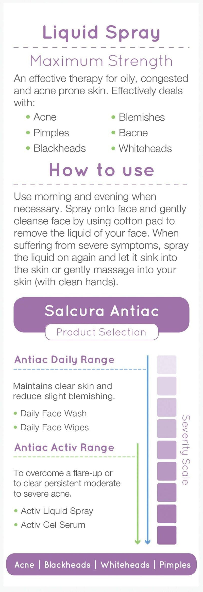 [Australia] - Salcura Natural Skin Therapy, Antiac Activ Liquid Spray, Suitable For Anyone Prone To Suffering From Oily, Congested & Acne-Prone Skin, Refresh, Cleanse & Nourish The Skin 100ml 