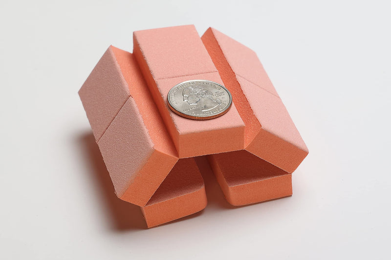 [Australia] - Bzbuy Nail Mini Orange Buffer Block File 100/180 Grit 2 Sided (130 Count) 