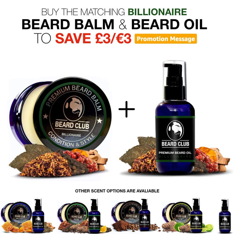 [Australia] - Premium Beard Balm | Billionaire | The Best Beard Conditioner & Softener to Shape & Style your Beard, While Stopping Beard Itch & Flakes | Natural & Organic | Great for Hair Care & Growth Vanilla 