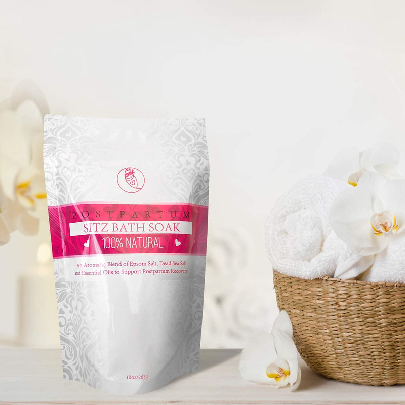 [Australia] - Ninja Mama Sitz Bath Soak Postpartum Relief After Birth Tears and Hemorrhoids. All Natural Dead Sea and Epsom Salts Blend with Essential Oils.Post Partum. Enough for 10 Over The Toilet Sitz Baths 