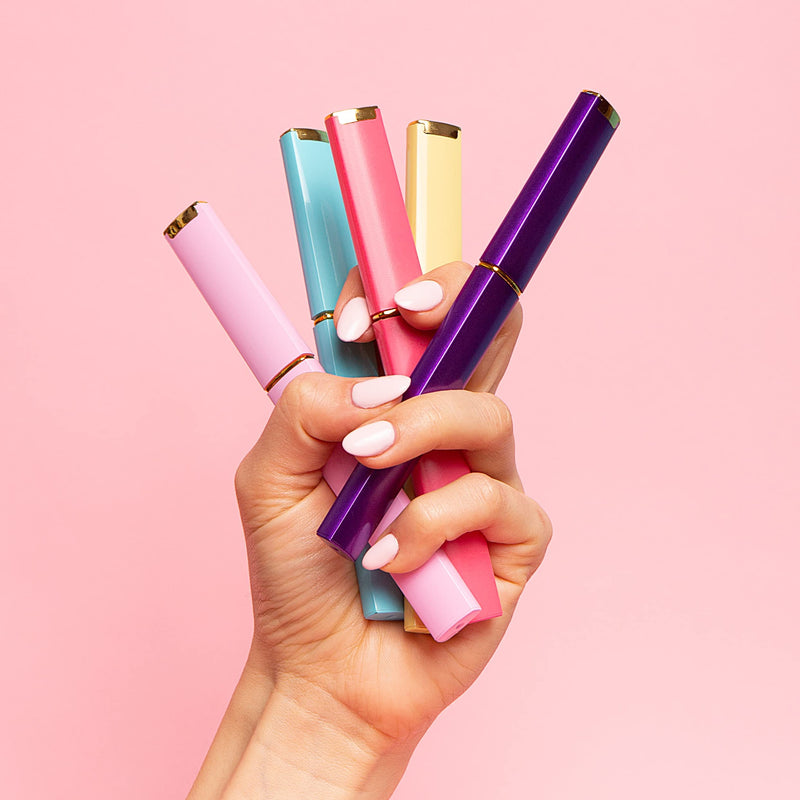 [Australia] - 5-Piece Glass Nail File Set with Hard Cases, Professional Manicure Glass Fingernail Files, Gently Shape Nails with Expert Precision & Enjoy a Smooth Finish - Bona Fide Beauty Premium Czech Glass Tealpurpleyellow 