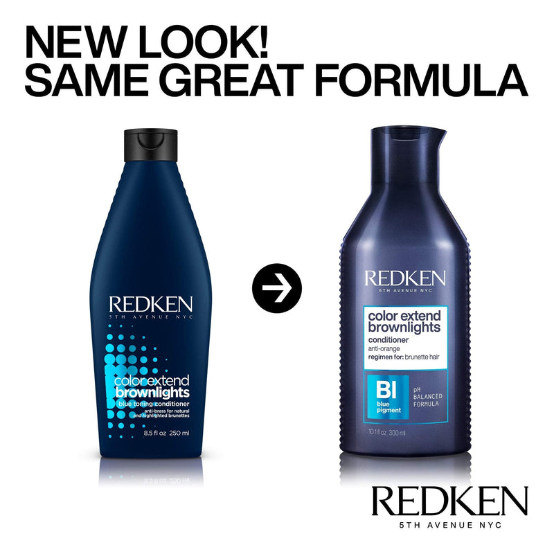 [Australia] - Redken Color Extend Brownlights | Blue Conditioner | For Natural & Color-Treated Brunettes Conditioner, New Look 