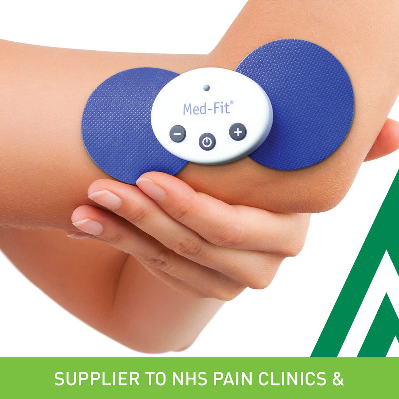 [Australia] - Med-Fit TENS Electrodes - Premium Quality 60mm Round Stud Replacement Electrode Pads for TENS Machines and Muscle stimulators – Pack of 8 TENS Unit Pads in Total CE Approved 
