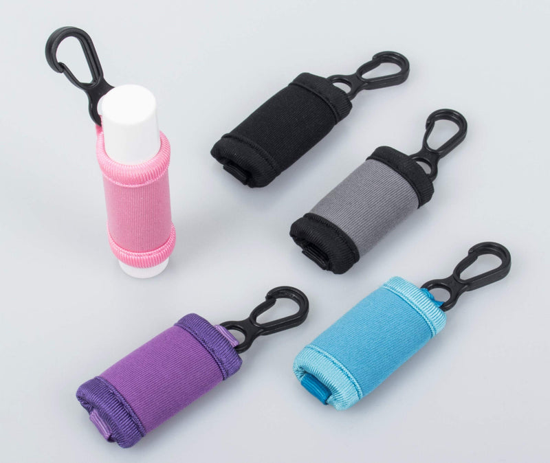 [Australia] - Chapstick Holder Keychain – Lip Balm Sleeve – Premium Neoprene with Key Chain Clip – Perfect for Chap Stick or Lip Gloss (Black, 2 Pack) Black 2 Count (Pack of 1) 