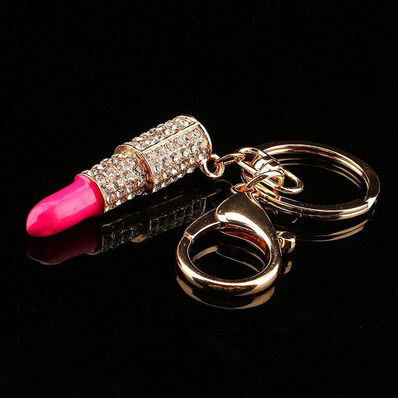 [Australia] - QTMY Cute Mini Lipstick Keychain for Women,Keyring Bag Charm Pendant for Girl Woman Lady 