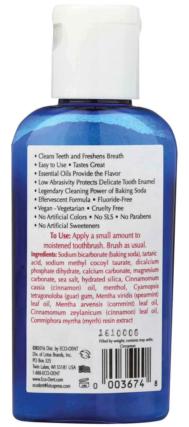 [Australia] - Eco-Dent Baking Soda Toothpowder...Cinnamon, 2oz 