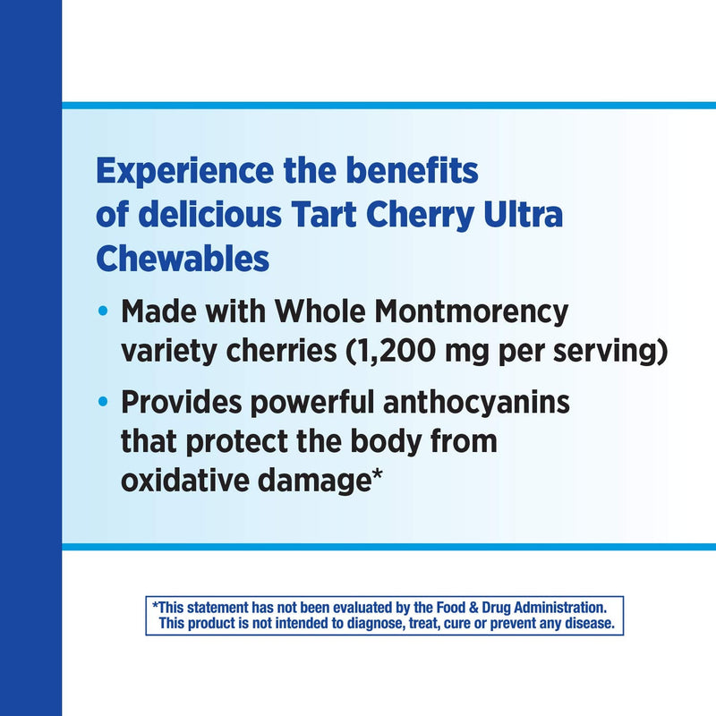 [Australia] - Nature's Way Enzymatic Therapy Tart Cherry Ultra Chewable, 1,200 mg per Serving, 90 Count 