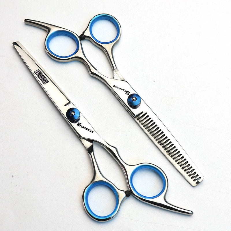 [Australia] - Hairdressing Scissors Hair Thinning Scissors Set and Hair Scissors, 6.0 inch + Presentation Case/Box +Black Comb +Color hairpin 