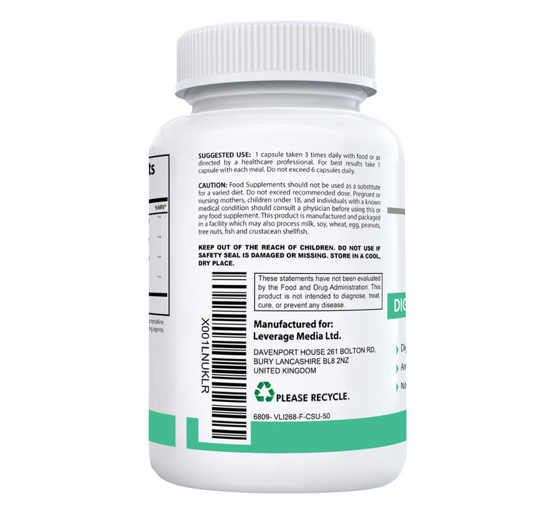 [Australia] - DigestIt Digestive Enzymes | Multi-Enzyme Formula with Amylase, Protease & Lipase | Increase Energy & Reduce Gas, Bloating & Indigestion | Non-GMO | 50 Capsules 