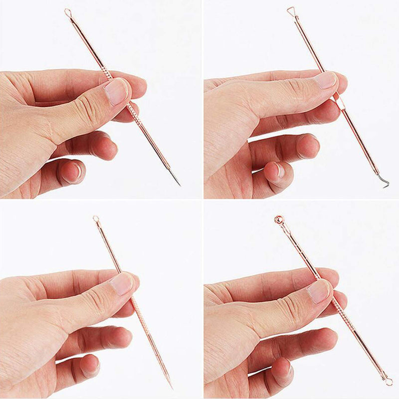 [Australia] - Blackhead Remover Pimple Comedone Extractor Tool Best Acne Removal Kit - Treatment for Blemish, Whitehead Popping, Zit Removing for Risk Free Nose Face Skin with Case (Rose) 