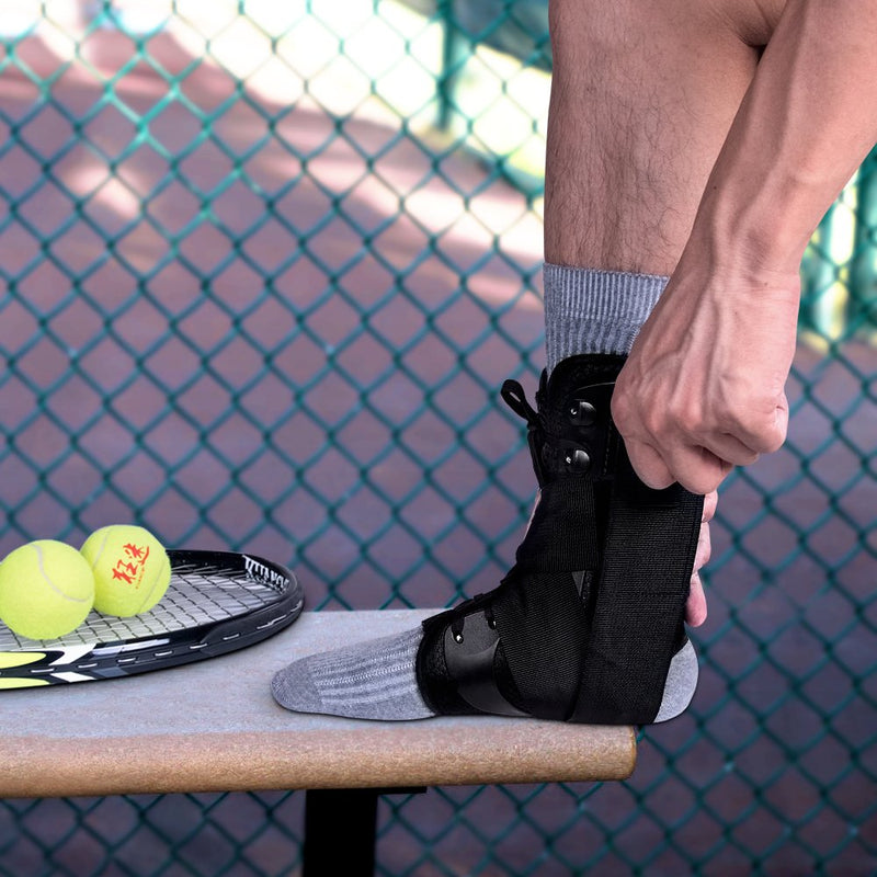 [Australia] - Kuangmi Ankle Brace Stabilizers Adjustable Ankle Support for Sports Protect, Sprained Ankle, Ligament Damage, Injury Recovery (Small) S 
