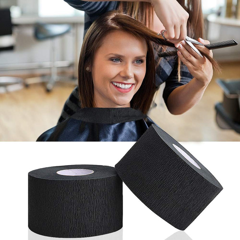 [Australia] - Noverlife 5 Pack Disposable Barber Paper Neck Strips, Hairdressing Stretchy Wrap & Neck Paper Tissue Roll for Salon Haircut Styling Coloring Spa Massage- Black 