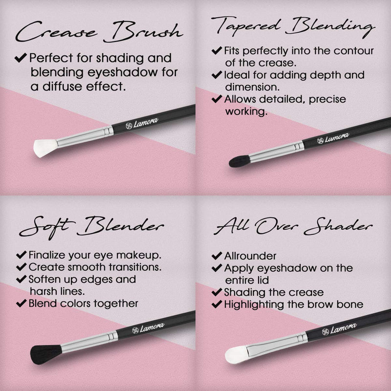 [Australia] - Eyeshadow Brush Set Blending Brushes - Eye Makeup Brushes Eyeshadow Kit - Smoky Eye Brush Set - For Shading or Blending of Eye Shadow Cream Powder Highlighter 