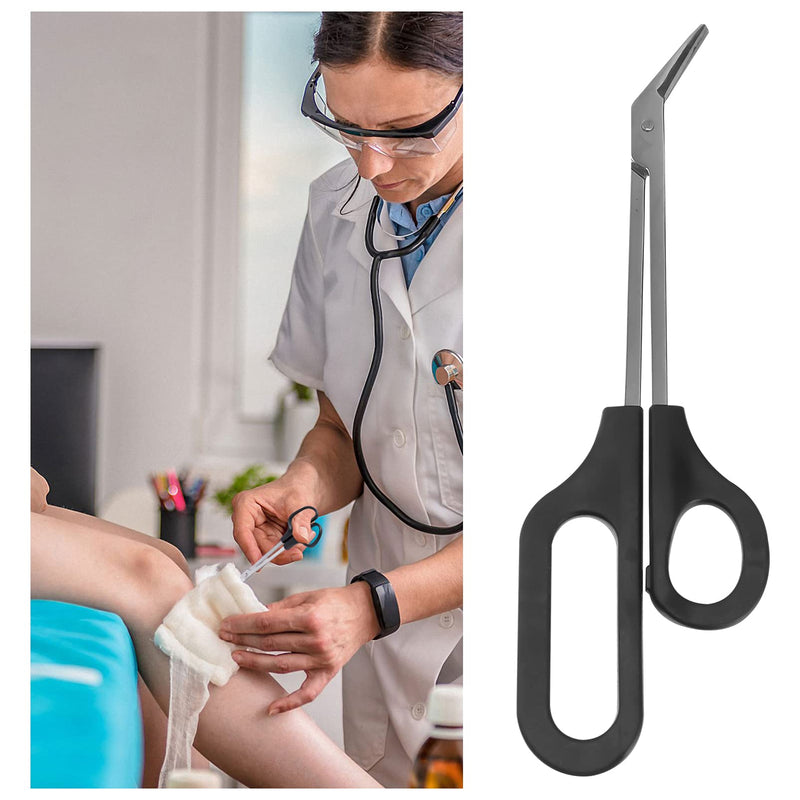 [Australia] - Minkissy Long Handled Toenail Scissors and Clipper Easy Cuticle Scissor for Thick Toe Nails Men Women Elderly (Black) 