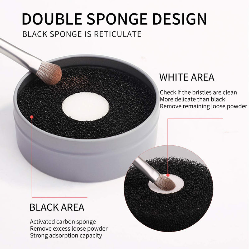 [Australia] - MSQ Brush Cleaner Color Removal Sponge Dry Makeup Brush Quick Cleaner Sponge Removes Shadow Color from Your Brush without Water or Chemical Solutions - Compact Size for Travel… 