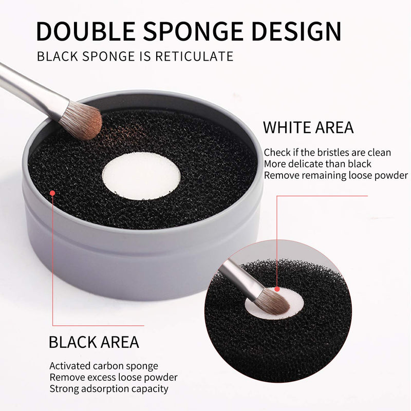[Australia] - MSQ Color Removal Sponge Makeup Brush Cleaning Box, Makeup Brush Quick Cleaner Sponge, Quick Cleaner Sponge Remove Shadow Color from Makeup Brushes -Without Chemicals 